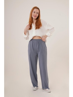 Nova Epoxy Art Bel Lastikli Paça Detaylı Cepli Indigo Pantolon