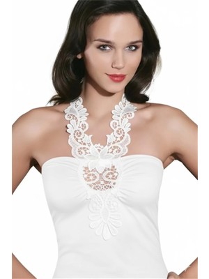 İlkyaz Fashion Ieg™ Şahinler Güpürlü Straples Atlet B378