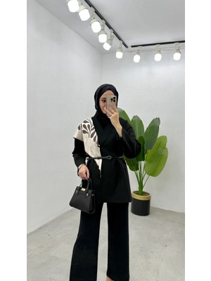 Rima Poliviskon Fularlı Ceket