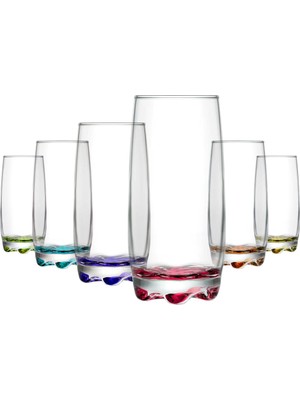 Hype Store Adora Renkli Tabanlı 6'lı Meşrubat Bardağı