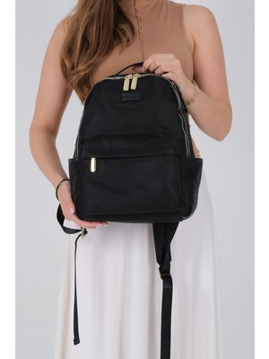 Silver & Polo SP1206 Kadın Sırt Çantası Saten Siyah
