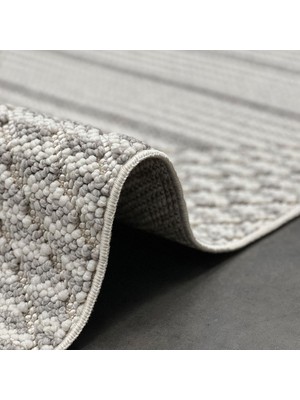 Woolen Halı Woolen Disney Anti Alerjik Bukle Halı 8007 Gri