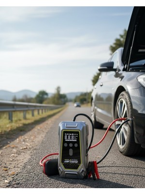 Astraltech Acil Durum LED Işıklı Akü Takviye ve Hava Kompresörü