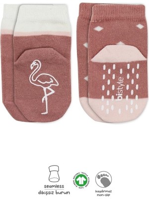 NW NessiWorld 2'li Hayvan Figür Kaymaz Kız Soket Çorap 10120 Pudra