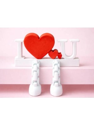 MisterionStudio Eklemeli Kalp - Sevgililer Günü Yüksek Kaliteli Baskı