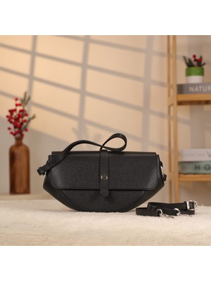 Siyah Renk Deri Çanta - Omuz Askılı ve Spor 40436 , Hakiki Deri