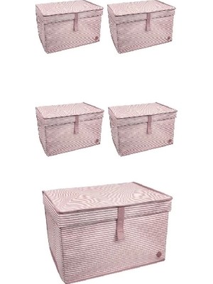 Shoplet Buğz Düzenleyici Kutu Organizer Cırtlı Saklama Hurç Maxi Boy 30CM x 40CM x 50CM (5 Adet)