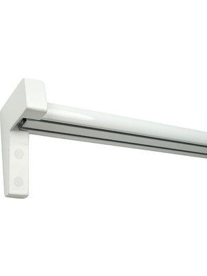 Di'Mora Karmen Ahşap Başlıklı 2 Kanallı Alüminyum Dekoratif Ray Korniş Modern Rustik