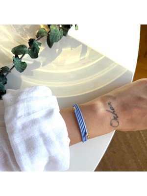 Alice İsstanbul Mavi Mıknatıslı Bileklik&halhal