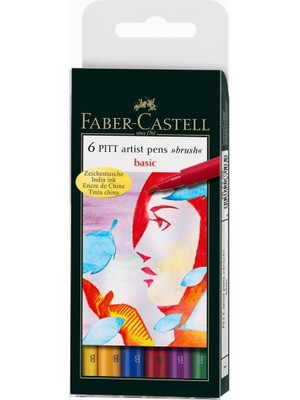Hype Store Faber-Castell Faber Castell Pitt Artist Pens Brush 6'lı Ana Renk