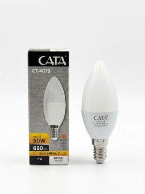 Cata CT-4079 7W E14 Ince Duy LED Buji Ampul 6400K Beyaz Işık | Avize, Aplik, Abajur Uyumlu