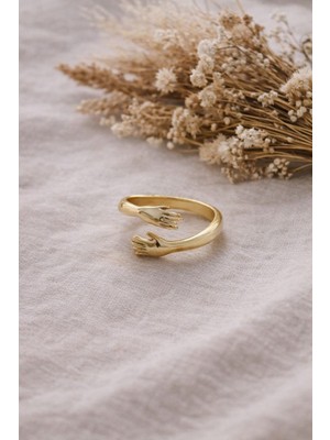 Nora Modern Form Ayarlanabilir Yüzük Gold