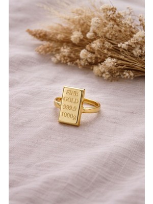 Nora Modern Form Ayarlanabilir Yüzük Gold