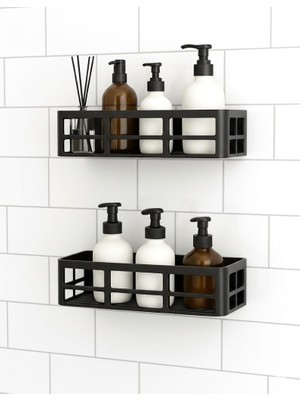 Hype Store Orret Home 2 Adet Yapışkanlı Banyo Organizer Duş Rafı – Delmeden Montaj, Su Geçirmez Banyo ve Mutfak