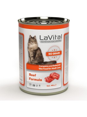 Hype Store La Vital Adult Tahılsız Biftekli Yetişkin Kedi Konservesi 400GR