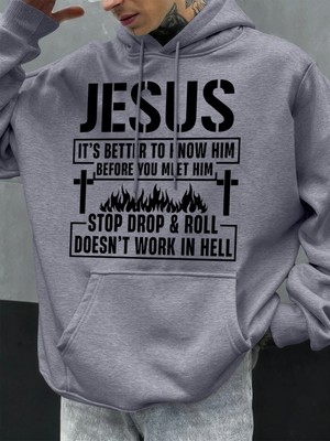 Isa'yı Anlamalısınız Baskılı Erkek Kapüşonlu Üstleri Hip Hop Hoody Günlük Polar Yumuşak Spor