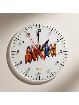 Zerya Halay Çeken Kürt Erkekleri Tasarımlı Duvar Saati