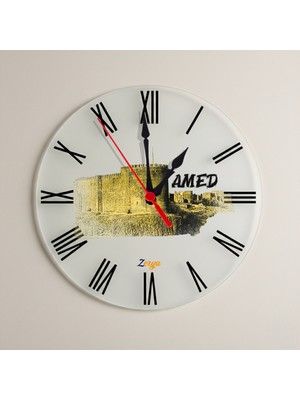 Zerya Amed Diyarbakır Sur Tasarımlı Roma Rakamlı Duvar Saati