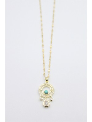 Royaleks Damla Taşlı Kolye - Altın