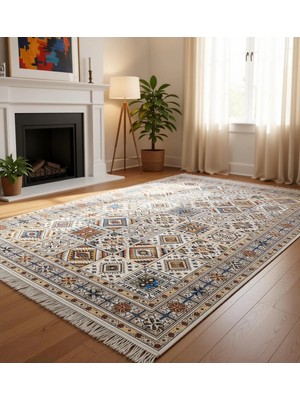 Renkli Etnik Desen Modern Halı Dekoratif Kilim