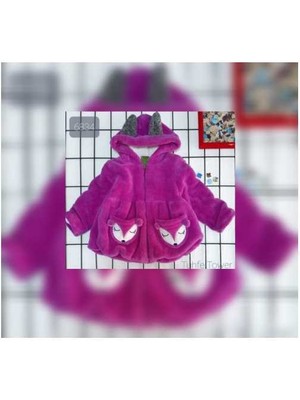 Yumuşacık Tilki Figürlü Kapşonlu Welsoft Mont Kaban Tuhfetower