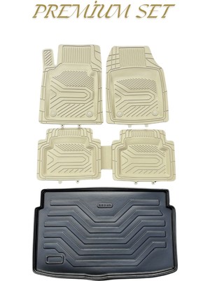 Black Gold Ford Focus 2 Sedan 3D Bej Oto Paspas ve Bagaj Havuzu Seti Titan Bej