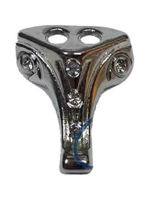 Magicool Moda Taşlı Ahşap Sandık Ayağı, Kutu Ayak 1,5 cm - Nikel, 100 Adet