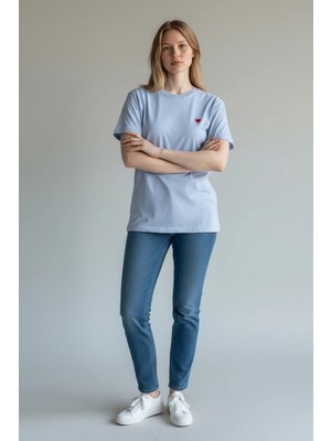 Cemo Kalp Nakışlı Bisiklet Yaka Siyah Tişört