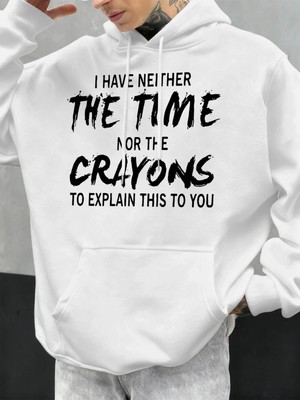 Komik Desenli Sonbahar Erkek Kapüşonlu Cepli Sweatshirt Günlük Polar Yumuşak Kazak Hip Hop Kı