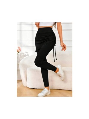 Kadın Yüksek Bel Yandan Büzgülü Alttan Uzun Kaşkorse Tayt Etek