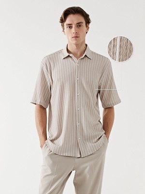 Lc Waikiki Yeni Sezon Regular Fit Kısa Kollu Çizgili Erkek Gömlek