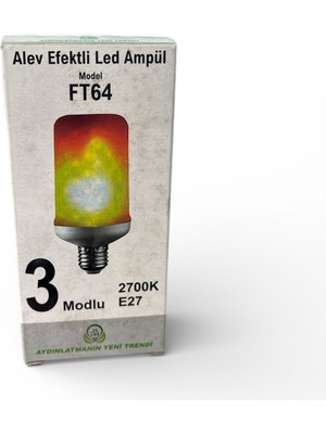 Alev Efektli LED Ampül 3modlu