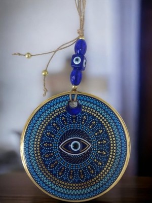 Efe Avm Yaldızlı Puantiyeli Nazar Boncuk Gözlü Duvar Süsü