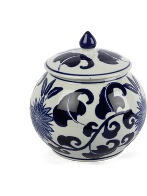 Mikasa Moor Blue Blanc Kapaklı Küp 20X20CM