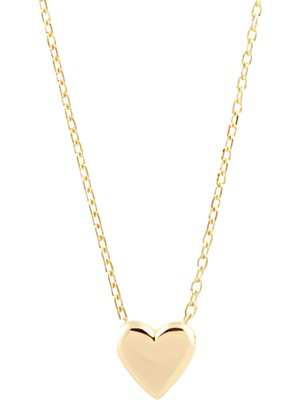 Zeya Kuyumculuk 14 Ayar Altın Minimal Kalp Kolye