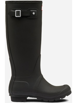 Hunter Originals Wellington Kadın Siyah Uzun Bot Mat Kauçuk Dış Malzeme WFT1000RMA-BLK