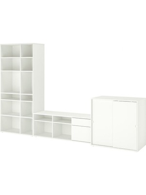 Hobiurun Tv Ünitesi, Beyaz, 337X47X200 cm