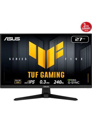 Kaia Life Asus Tuf Gamıng VG279QM5A 27" 0.3ms, 240Hz, Full Hd, Dp, 2xhdmı, Hoparlör, Fast IPS Led, Elmb Sync Premium, Gamıng Monitör