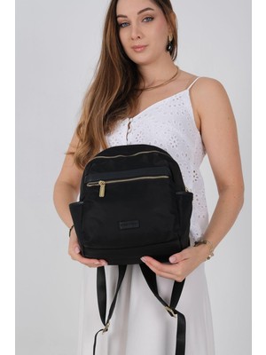 Silver & Polo SP1209 Kadın Sırt Çantası Saten Siyah