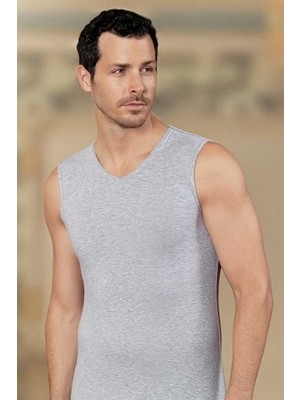 İlkyaz Fashion Ieg™ Şahinler Erkek  Sıfır Kol V Yaka Likra Atlet E079