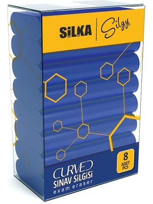 Braventa Collection Silka Curved Sınav Silgisi 8'li Sg.53