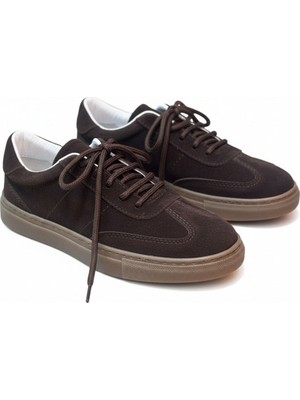 Ne&Ve Shoes Süet Hakiki Deri Bağcıklı Kadın Günlük Sneaker