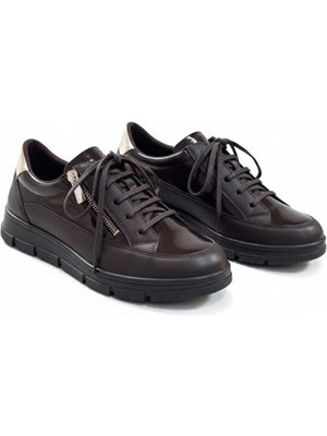 Ne&Ve Shoes Deri Fermuarlı Kadın Günlük Rahat Casual Ayakkabı