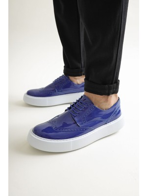 Zapatos CH149 Changer Over Erkek Günlük Bağcıklı Rugan Klasik Ayakkabı Rbt - Lacivert