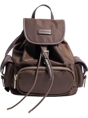 Silver & Polo SP1207 Kadın Sırt Çantası Saten Kahve