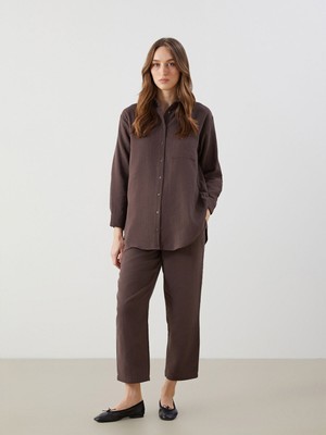 Lc Waikiki Yeni Sezon Beli Lastikli Düz Müslin Kadın Pantolon