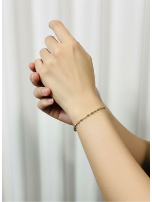 Kuyumcu Nurettin 2,40 gr (Gram) 3 Renkli Tam Tur Dorika Bileklik Künye 14 Ayar Altın