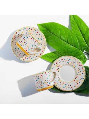 Hype Store TE-028 Colorful 6lı Türk Kahvesi Fincan Takımı