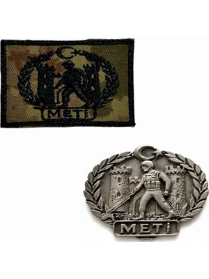 Seyhan Meti Harici Ceket Brövesi ve Meti Kamuflaj Bröve  2 Li Set