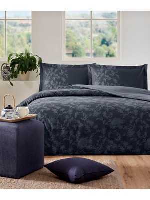 Özdilek Ranforce Barocco Lacivert Tek Kişilik Nevresim Takımı